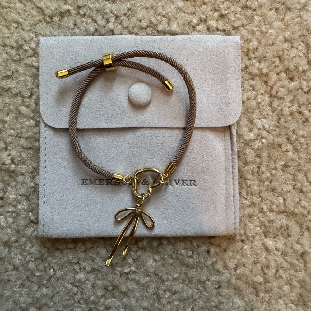 Emerson & Oliver Gold and Tan Cable Bracelet